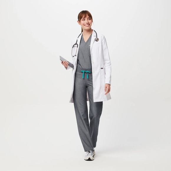 Figs Livingston Basic Scrub Pants, Graphite, Size Large - Picture 5 of 8